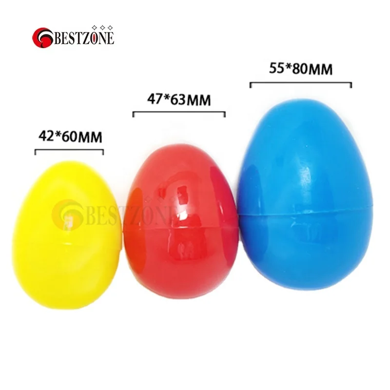 Empty Plastic Easter Eggs for Easter or Passover holiday gift packing and painted purpose in size 42*60 mm separate