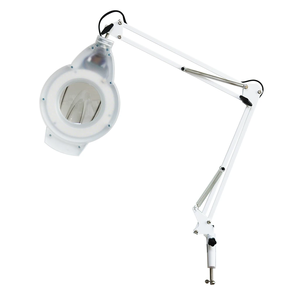 Настольная увеличительная Светодиодная лампа DTY со стеклянным зажимом для наращивания ресниц, оборудование для дизайна ногтей
