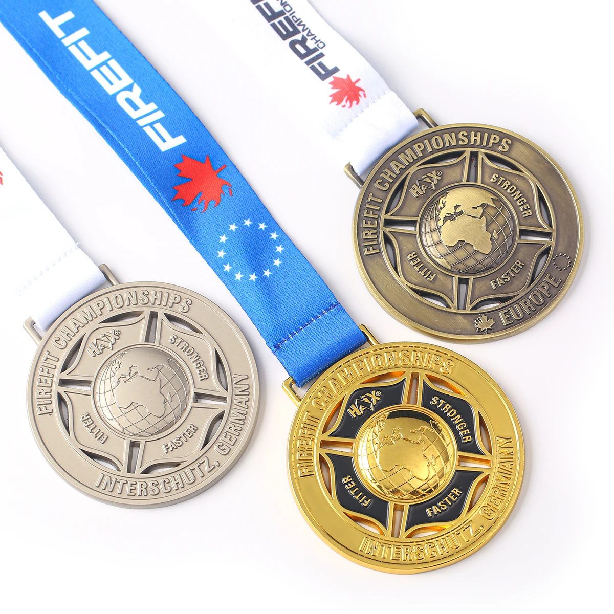 HSQ factory zinc alloy customize Sports Award finisher winner champion 3d Gold Silver Bronze metal Medal Custom Medal