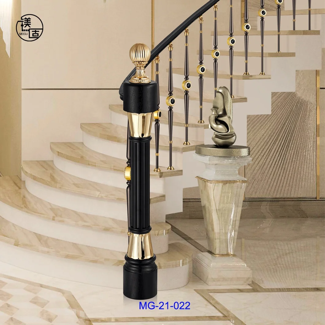 Modern good quality decorative staircase handrail aluminium stair parts
