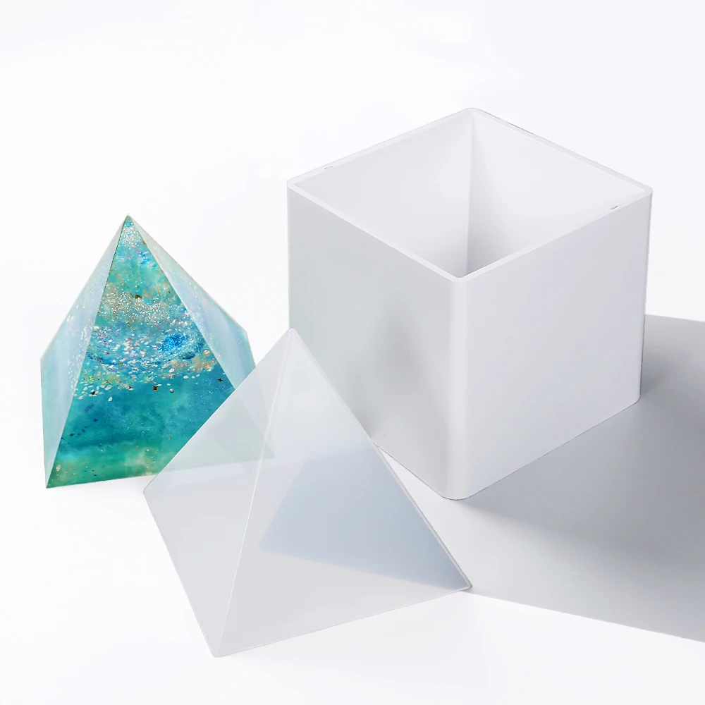 Супер большая форма в виде пирамиды AB Crystal Gutta Percha Смола силиконовая форма гипс цемент бетон Кристалл абразивная