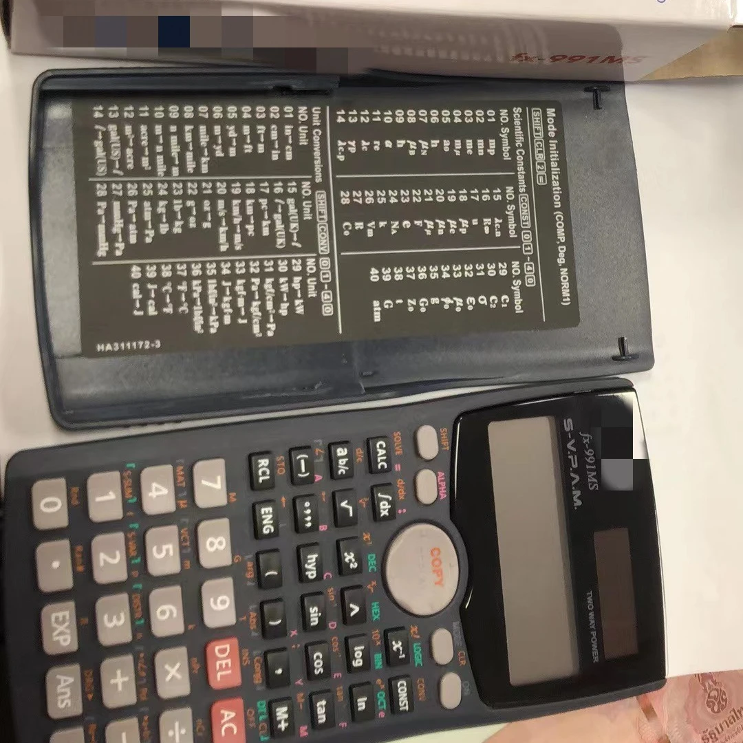 EATES FX 991ms Plus 417 Functions High Tech Multifunction Dual Power Scientific Calculator Max Green Silver White