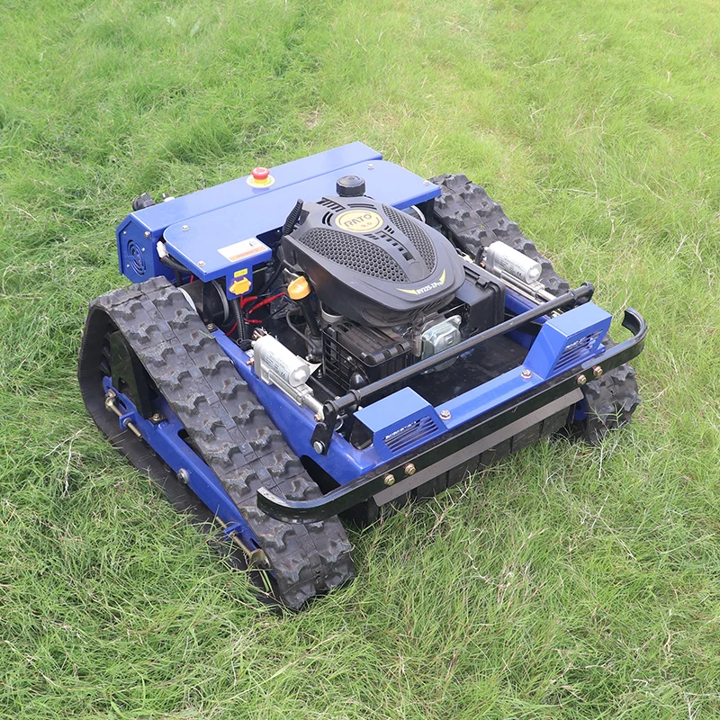Free Shipping All terrain remote lawn mower 800 mm remote control lawn mower rubber tracks for sale