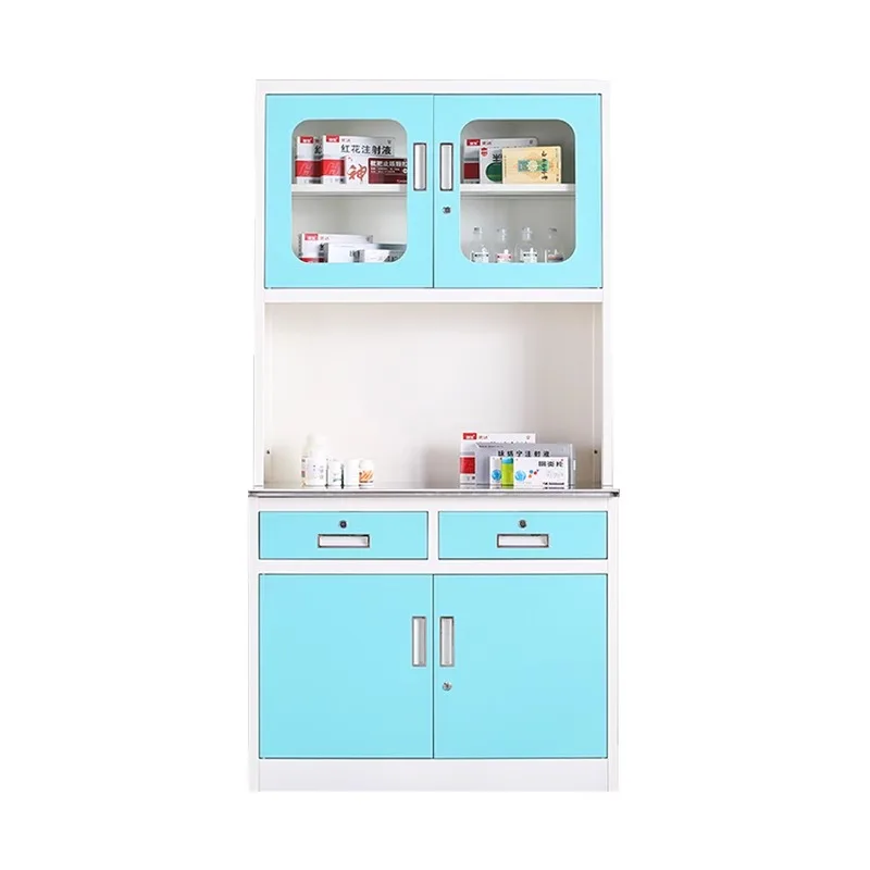 Metal Modern Modular Hospital Furniture and equipment Dental Wall Medicine Cabinets with Drawers for dental