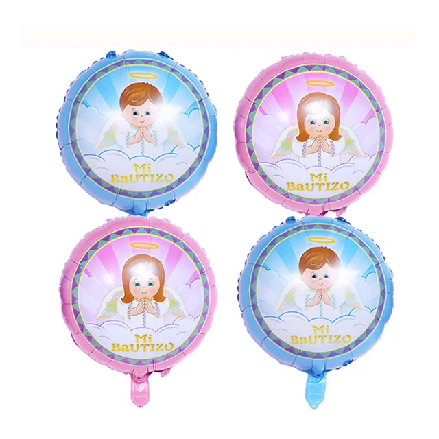 18 inch Baby Shower Foil Balloon Birthday Decorations Spanish Angel Baptist Balloon