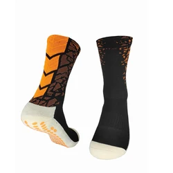 Free Sample Custom Logo Black Long Running Football Anti-slip Sneaker Grip Socks