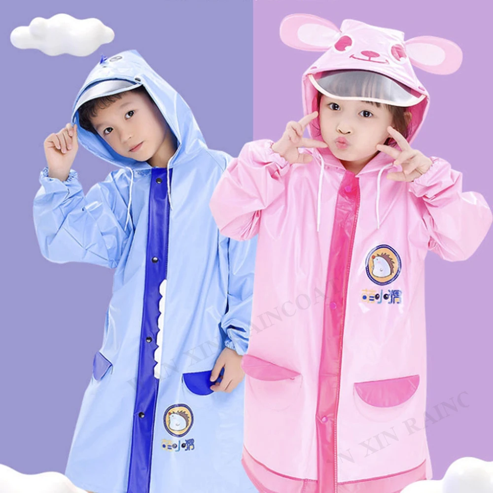Children Waterproof Rain Poncho Kids Raincoat Full Coverage High Quality Raincoat Student Boys Girls Backpack Travel Rainwear