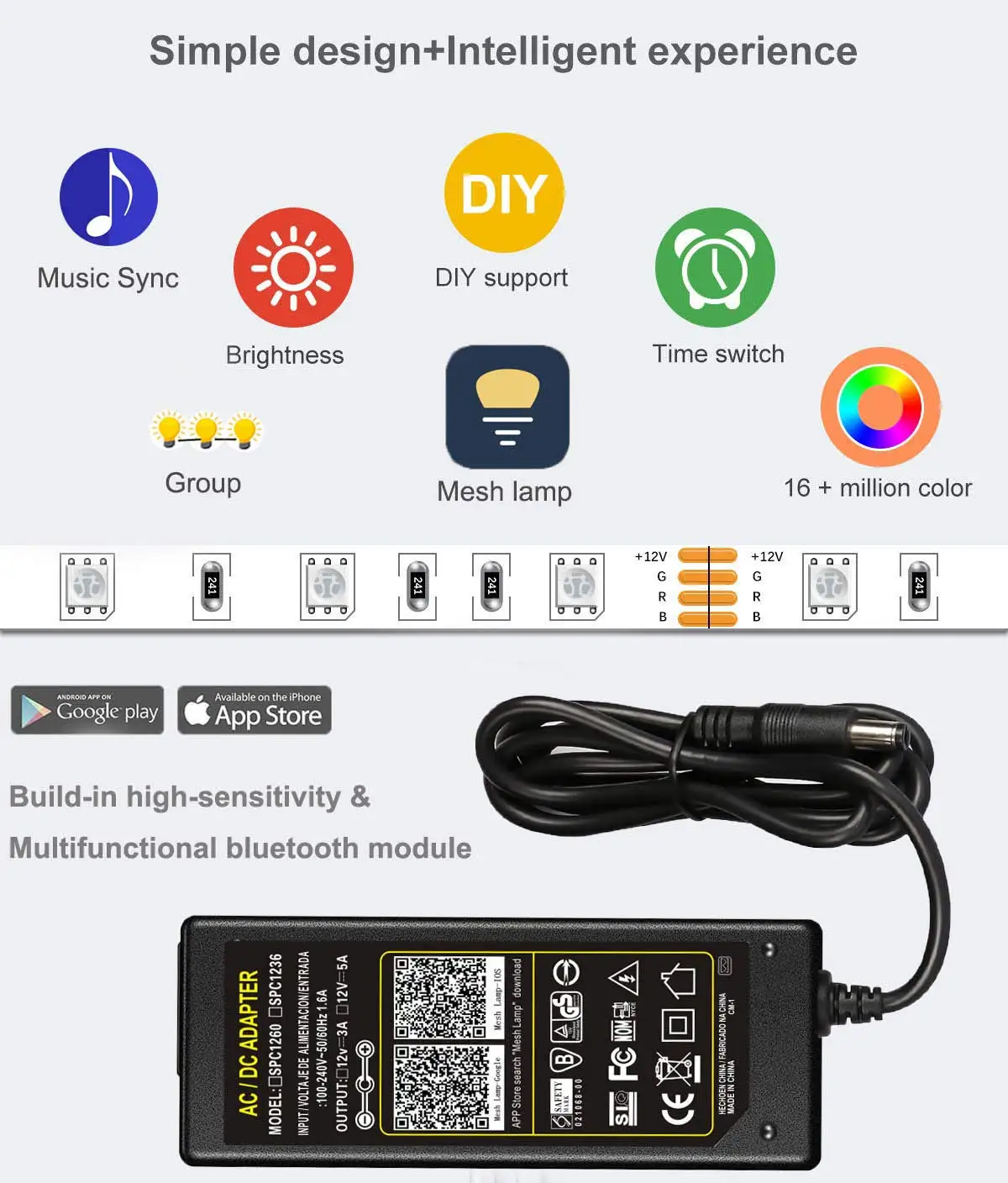 Прямая поставка, Светодиодная лента цвета мечты, светодиодные ленты с управлением через приложение, многоцветные светодиодные ленты, водонепроницаемые светодиодные ленты RGB