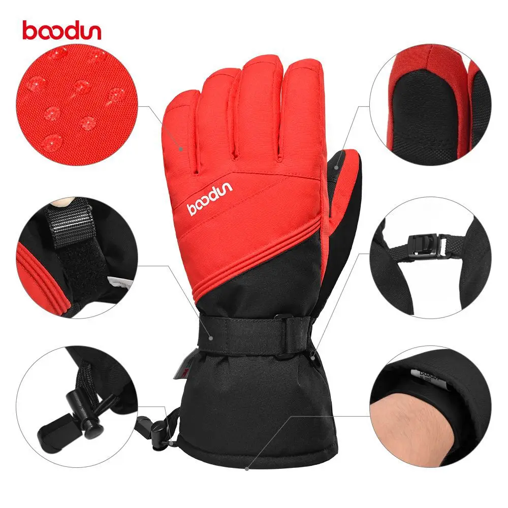 BOODUN/Bolton Winter New Outdoor Ski Gloves 3M Plush Inner Mountaineering Waterproof and Warm Gloves