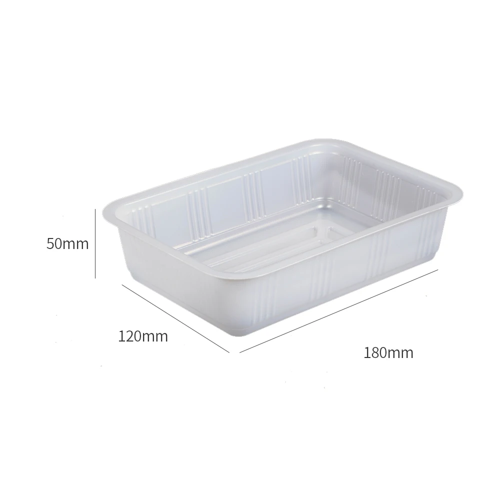 Custom Disposable Frozen Food Tray Plastic PET Fruit Vegetable Container Packaging Boxes For Shop