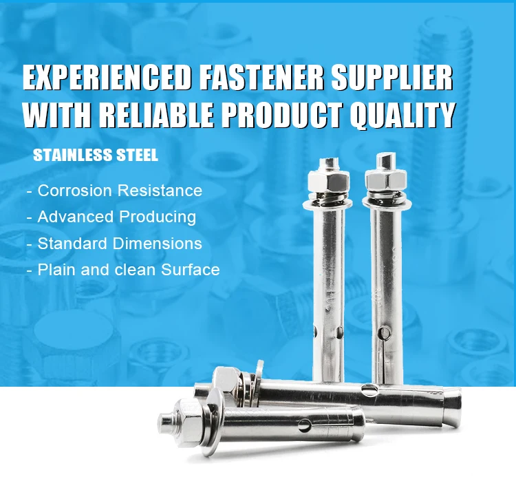 Expansion Screw 304 Stainless Steel Expansion Bolt for Subway Home Decoration Fasteners Assortment Kit