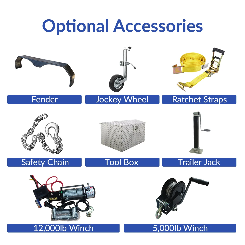 manufacturer steel galvanized surface aluminum car tractor carrier trailer 2 axles