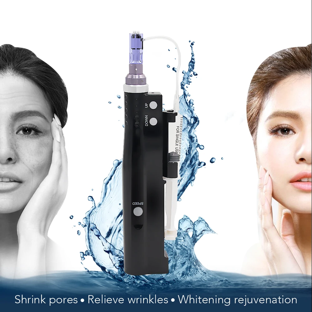 OEM manufacturer max 42 needles electrical microneedle injection led derma pen rechargeable therapy micro cartridges dermapen