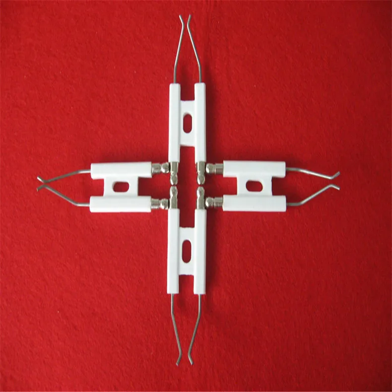 Glazed Alumina ceramic Electrode igniter Gas Spark Burner Ceramic Ignition Tube