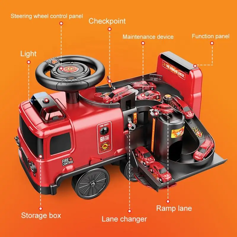 Baby Multi-function Car Toy Educational Garage Parking Lot Toy Sliding Baby Car Ride On Car For Kids