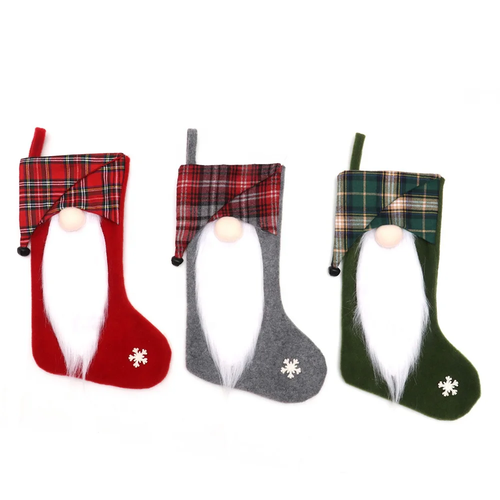 Hot products Christmas Stocking with New Hot Popular Wholesale Polyester Black Print