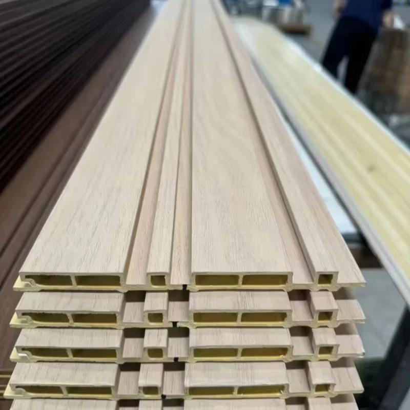 Interior PVC Wall Panel 3d Fluted Wall Panel Boards Wood Plastic Composite Wpc Wall Panels For Indoor Design
