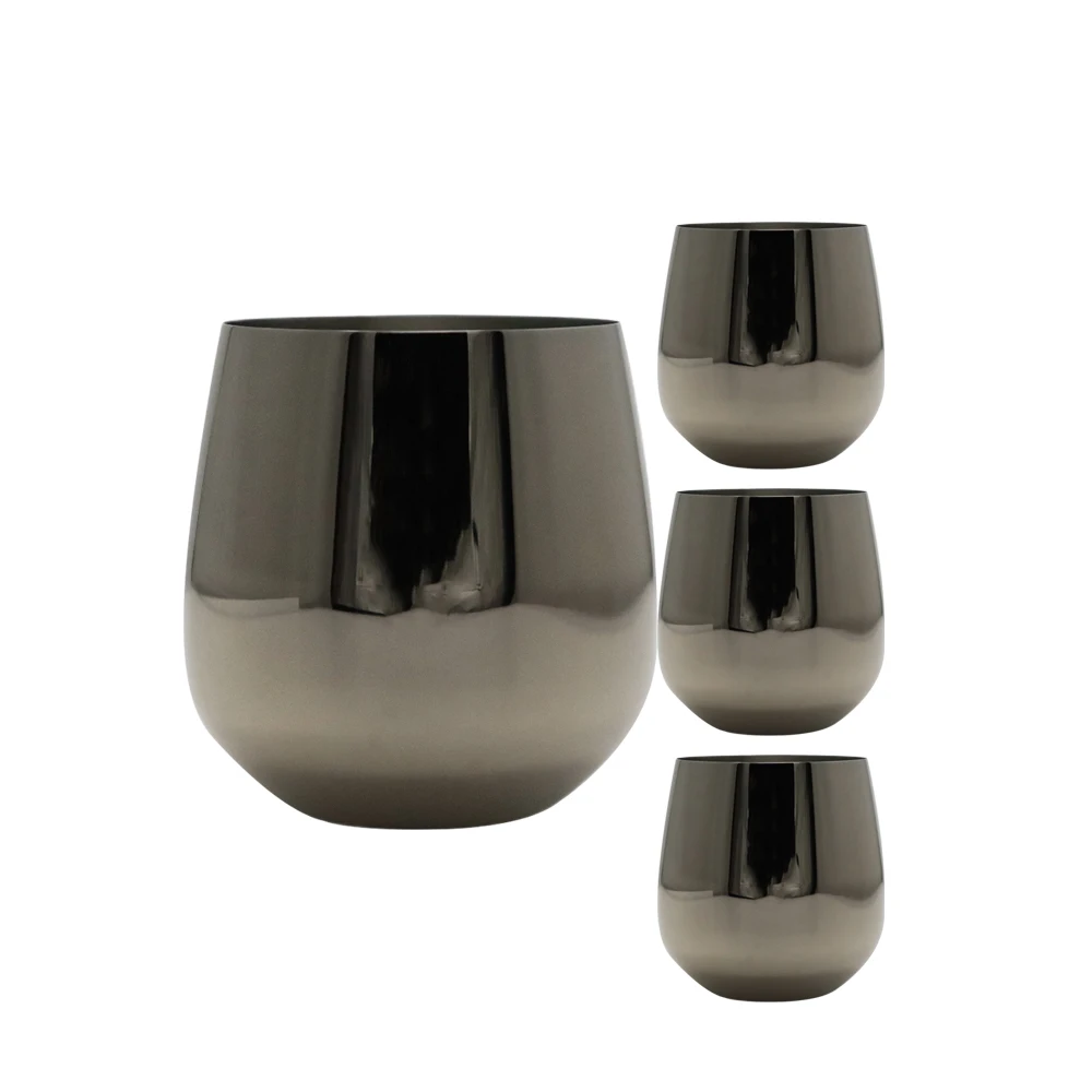 18oz Stainless Steel Wine Glasses 4 pack set