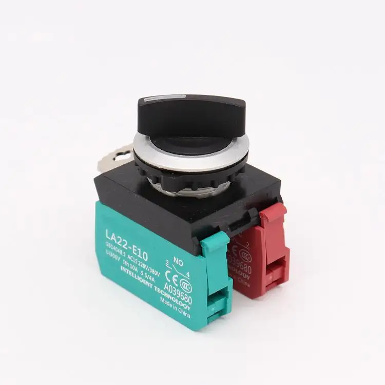 
LA22E 22MM Waterproof Instantaneous Locking Long Handle Selection Button Switch 