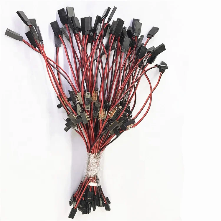 servo extensions wire cable leads for JR Futaba 3Pin Dupont connector to pull-out switch 2468 24 awg L=130/110mm