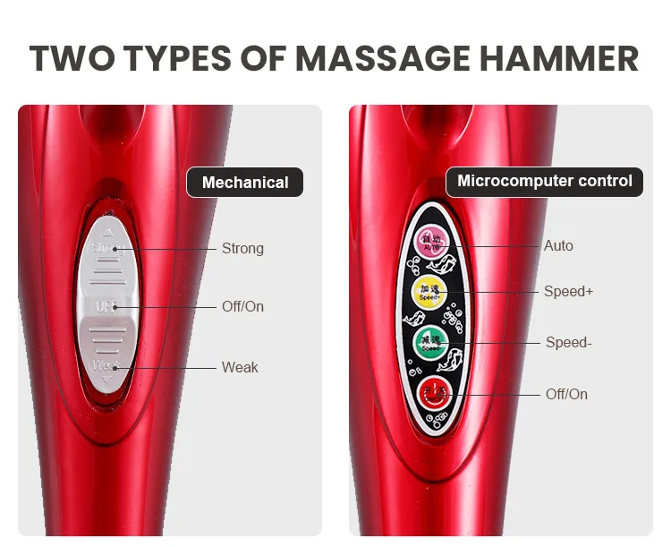 7 In 1 Electric Neck Massage Hammer Massage Back Relax Multifunction Cervical Vertebra Roller Massage Stick