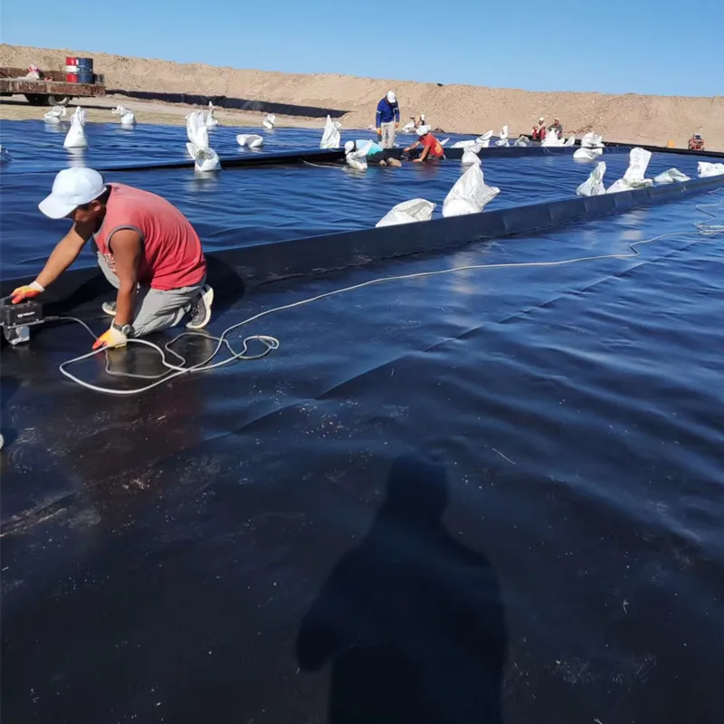 Водонепроницаемая подкладка HDPE Геомембраны 0 5 мм 75 проект свалки для пруда и рыболовства креветок