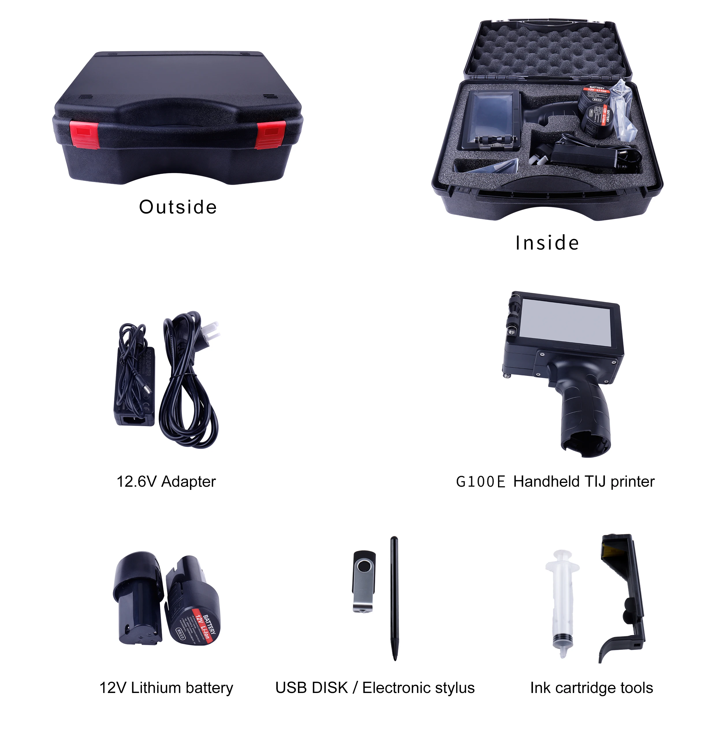 Hotsale Handheld Inkjet Printer G100E 12.7mm Quick Drying portable mini inkjet printer gun For Expiry Date paper Plastic on Sale