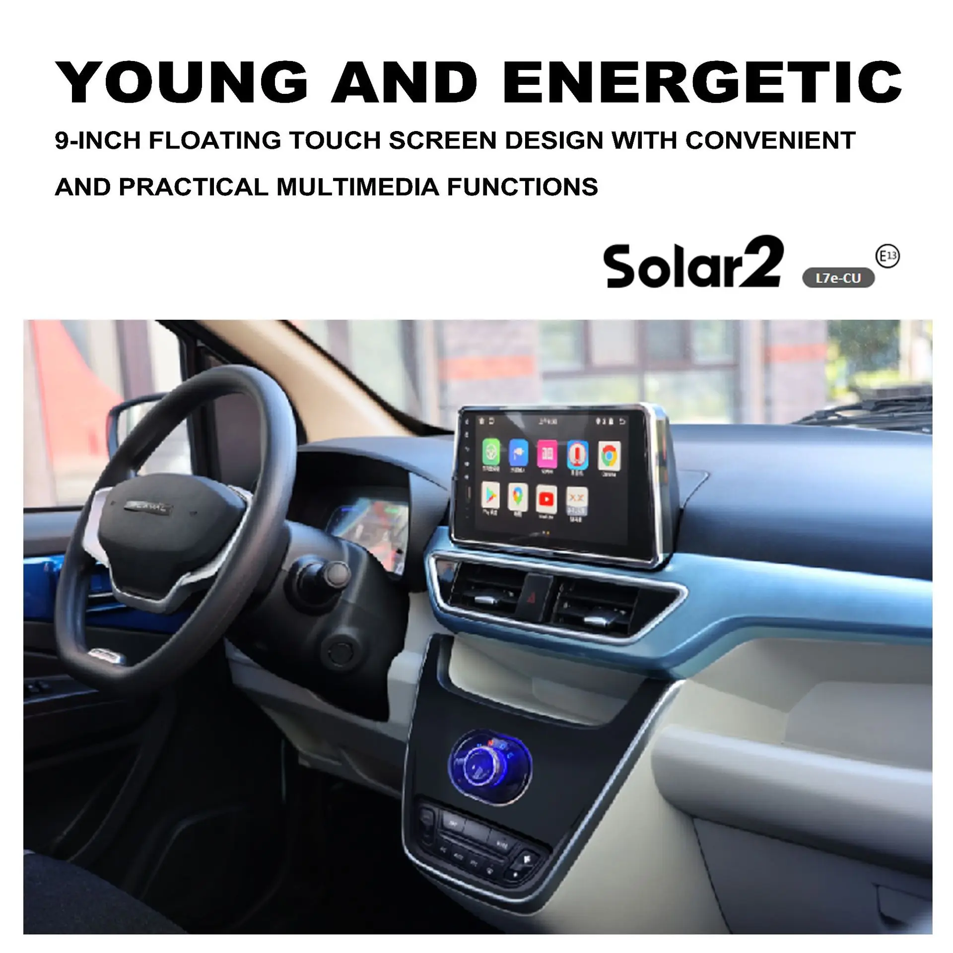 Eu Certification Auto Solar Charging Car Cheapest Solar One for Adults Low Speed Car Vehicle for Sale