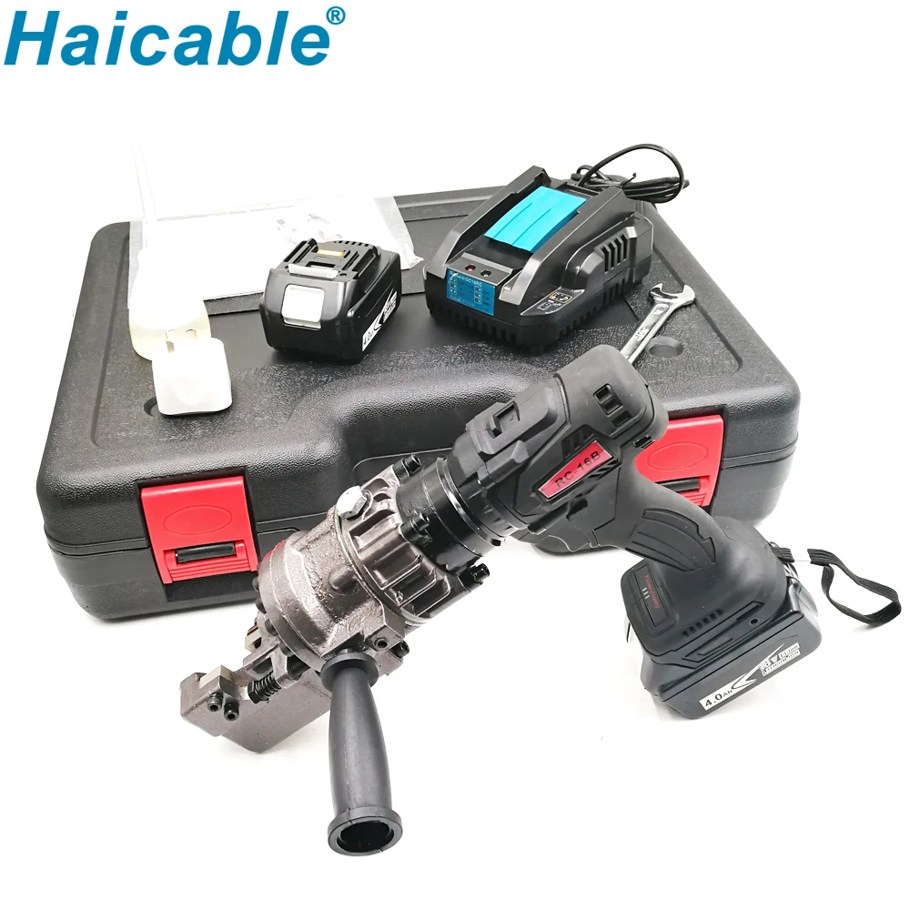 Hand-held Automatic Rebar Cutting Machine RC-16B Portable Electric Battery 4-16mm Rebar Cutter