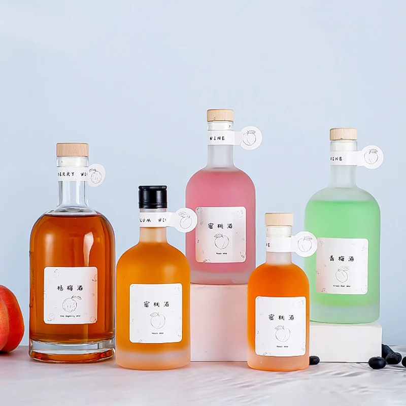 200ml 375Ml 500Ml 750Ml Clear Empty Vodka Liquor Gin Rum Tequila Whisky Brandy Spirit Glass Bottle With Cork