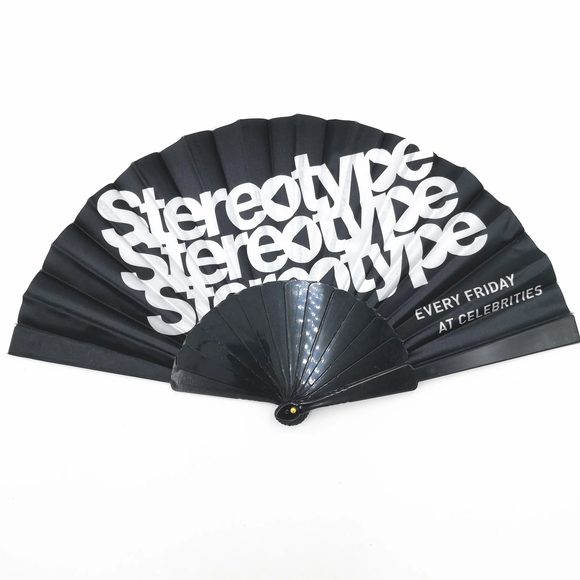 Индивидуальный сатиновый тканевый пластиковый складной ручной вентилятор