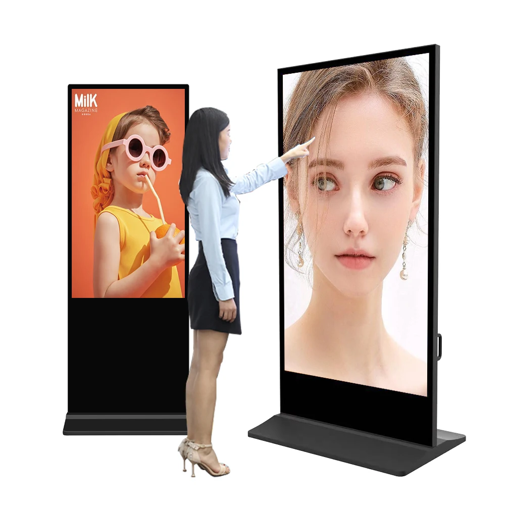 55 дюймов крытый android сенсорный экран киоск напольный ЖК-дисплей digital signage media player