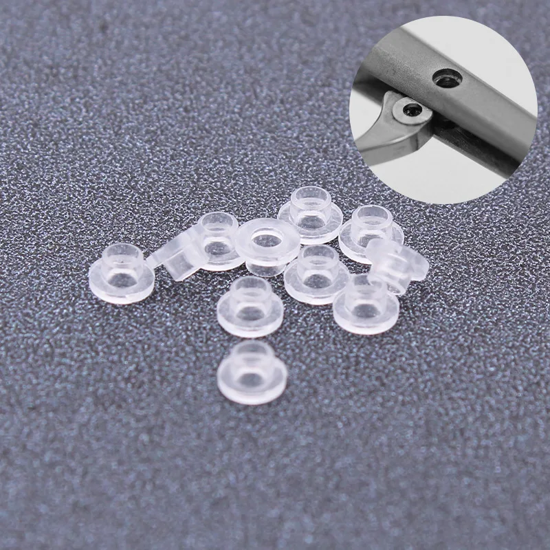 200 PCS T elass Gasket Glasses Plastic T Type Washer Eyeglass Gasket Repair Tool Part