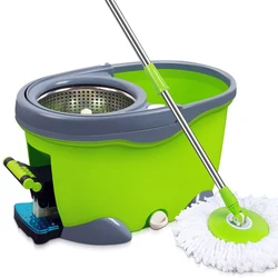 BEKAHOS New Arrival Product Four drives 360 Magic Spin Tornado Cleaning Mops With Stainless Steel Mop Stick And Foot Pedal