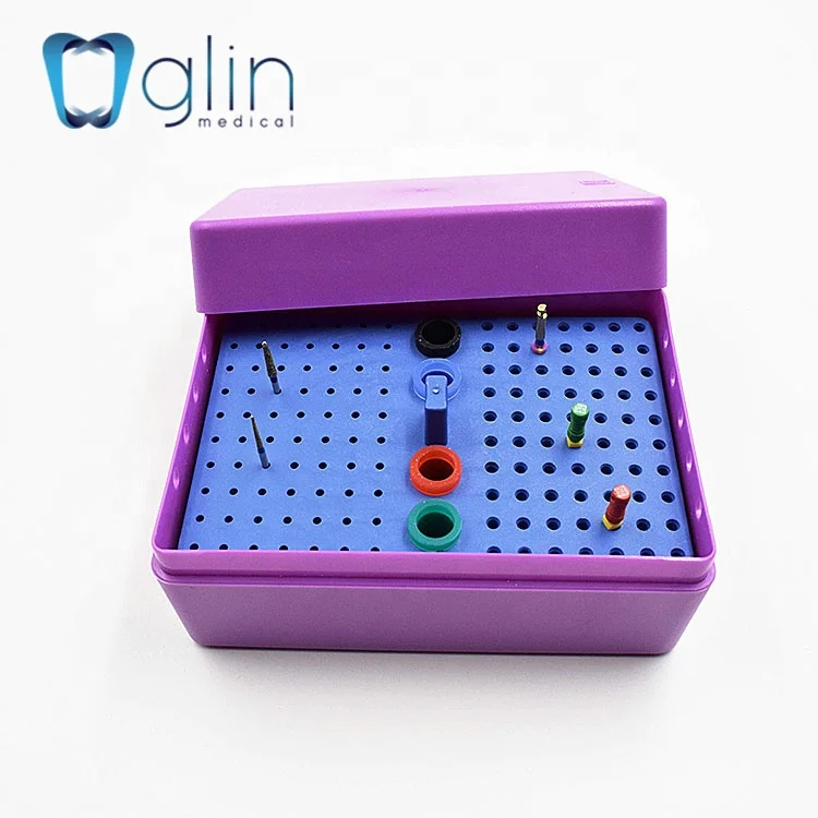 Эндобокс с 160 отверстиями/китайская фабрика пластиковая дезинфекционная коробка для стоматологических боров/автоматический держатель буров