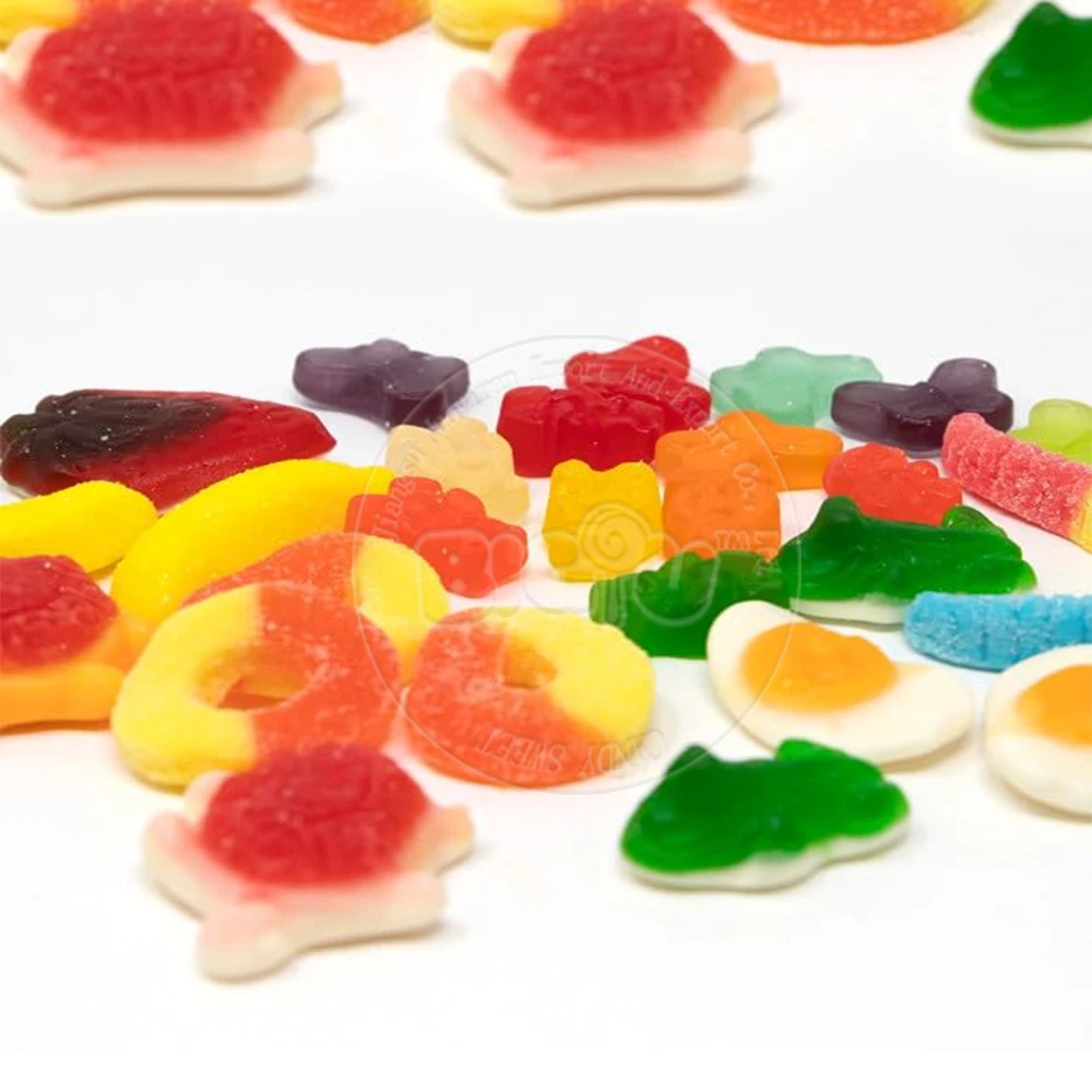 Custom private label assorted Peach ring shape fruit gummy candy in In Jar/bag/ pill bottle