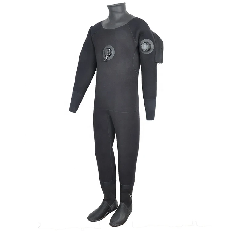 Professional Factory  Custom Water Rescue Drysuit For Men High Quality Waterproof Diving Neoprene Dry Suit With Boots