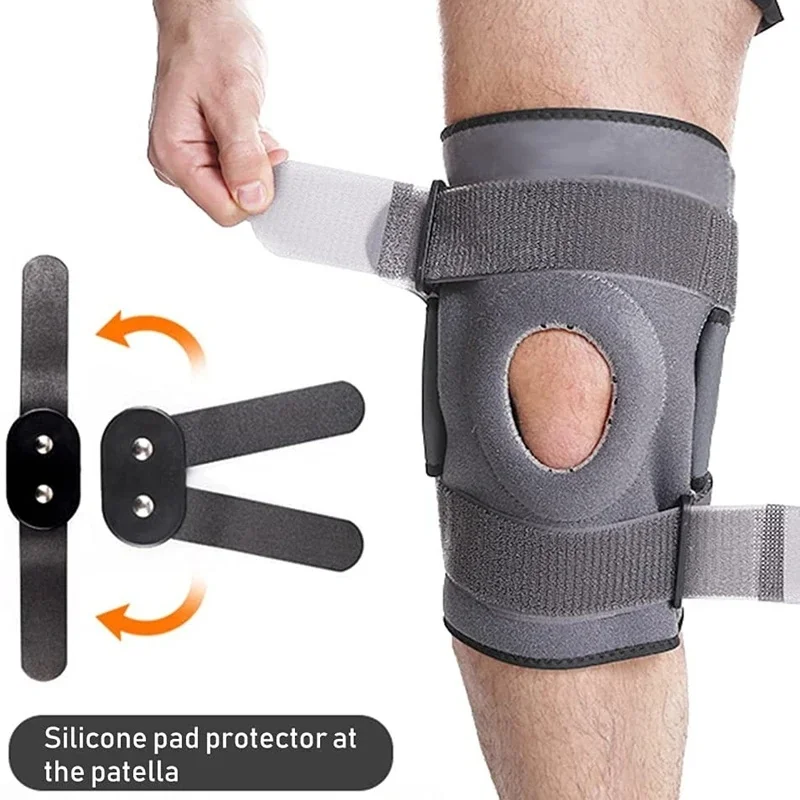 Hinged Knee Brace Adjustable Knee Support Pads Patella Protector Dual Side Stabilizers Relieves Arthritis Meniscus Tear ACL PCL