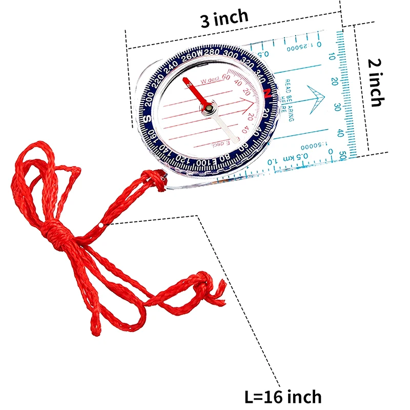 Hiking Backpacking Navigation Backpacking Orienteering Ruler Compass for Map Reading