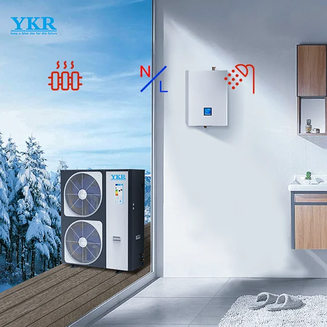 YKR heatpump10KW 20 KW Split DC inverter heat pump High COP Air Source Heat Pump water heater heating cooling