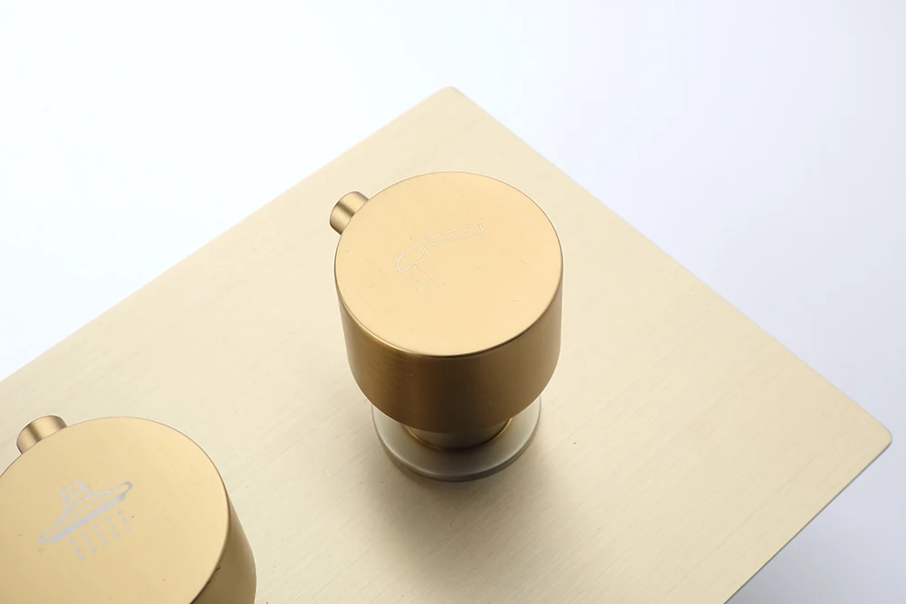 Chrome/Black/Gold Shower Valve Body  Thermostatic Control Switch Brass Mian Body  Five-function rotary switch