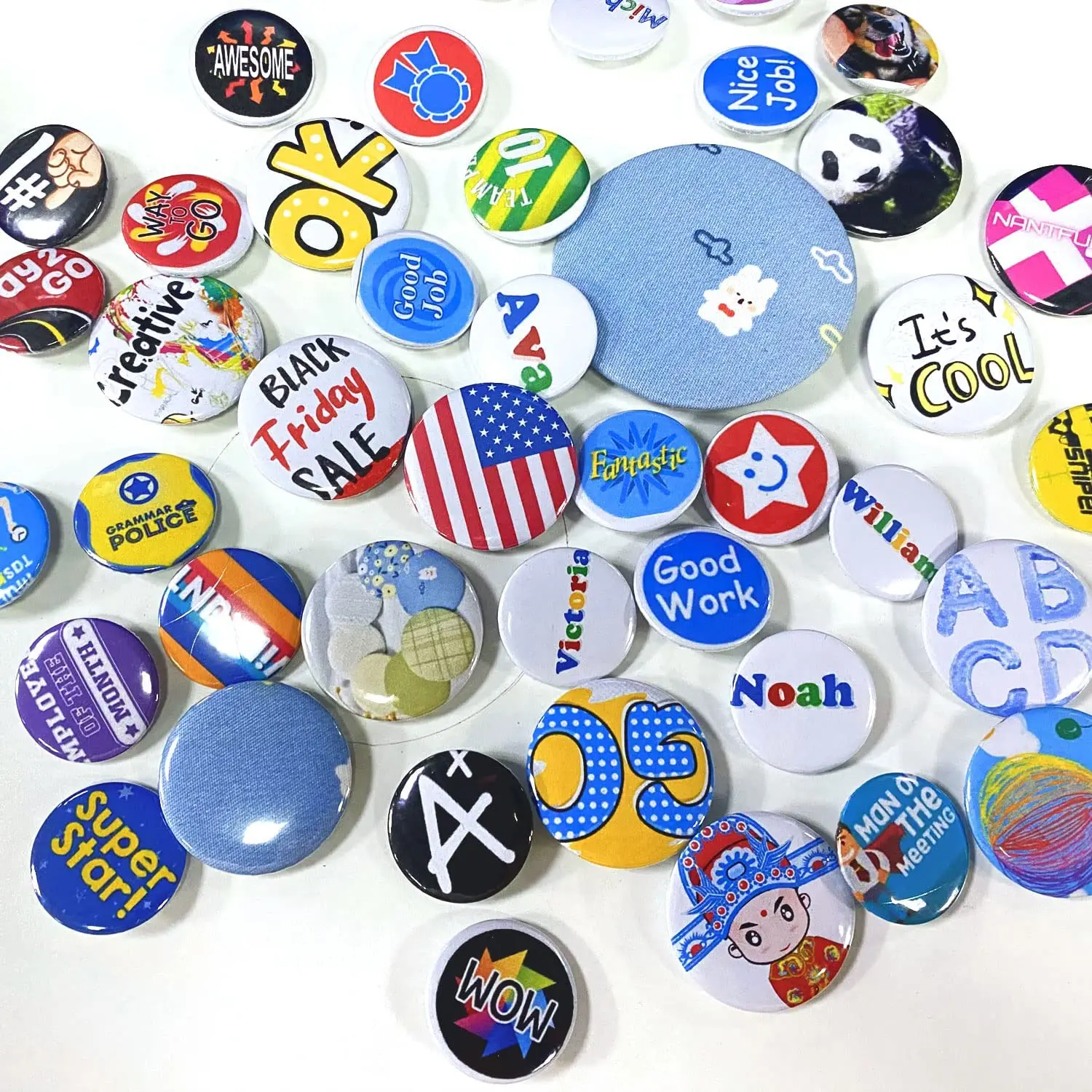 Semi Automatic Button Badge Machine Pneumatic Button Maker Machine Round Pin Button Making Press