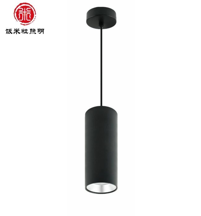 GU10 Pendant mounted light acrylic inner ring aluminum lamp Round shape minimalist light