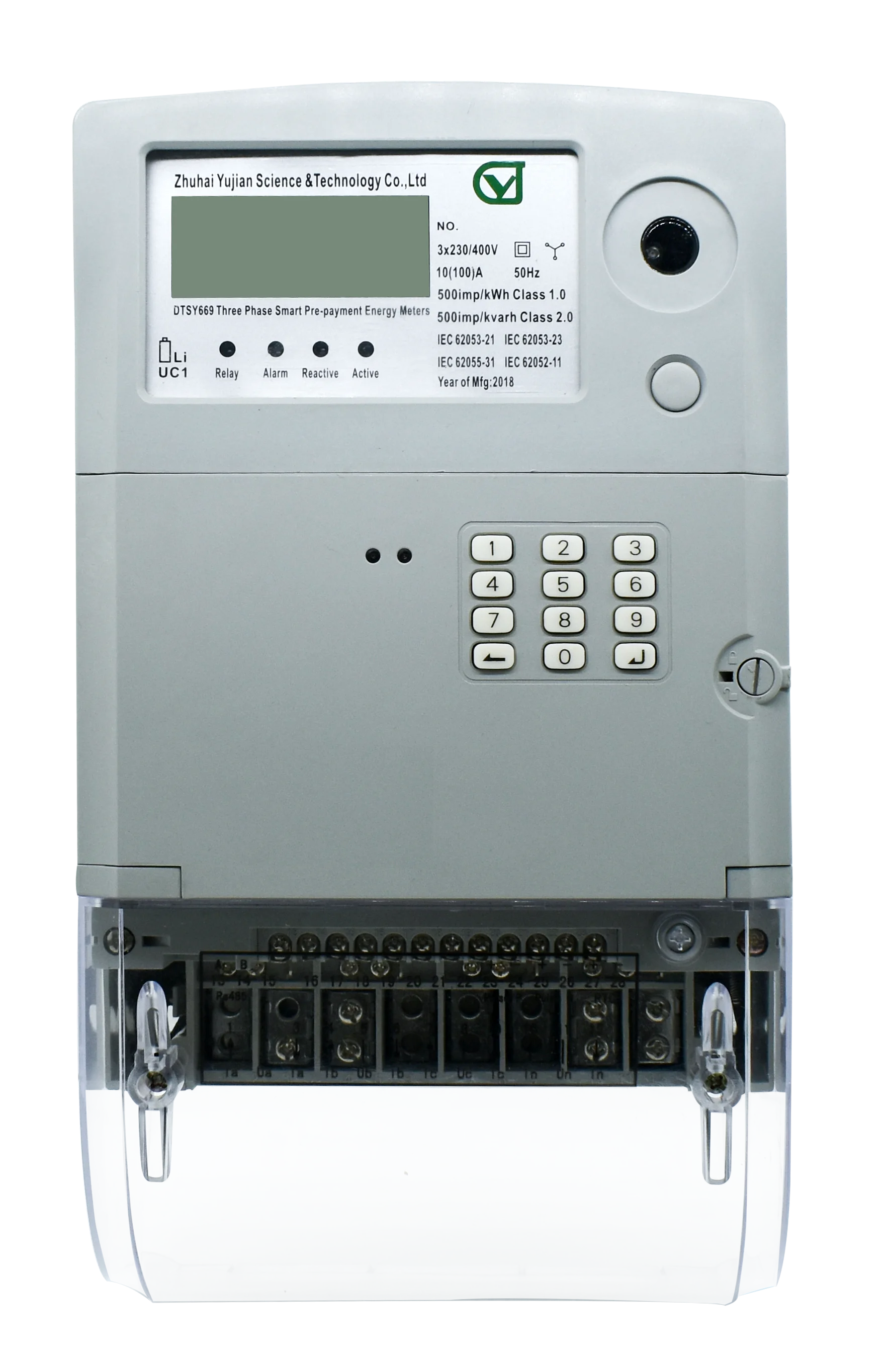 YUJIAN Three Phase Prepayment eEectronic Meter with STS
