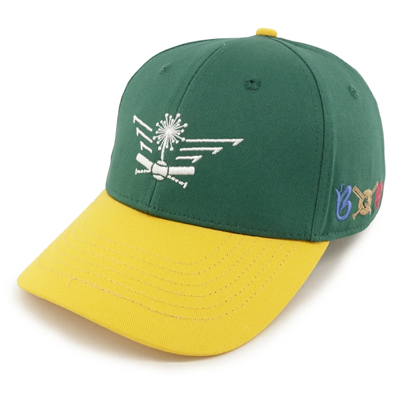 Supplier Custom Design Structured Cotton 6 Panel Embroidered Logo Two Tone Hat Sports Baseball Cap
