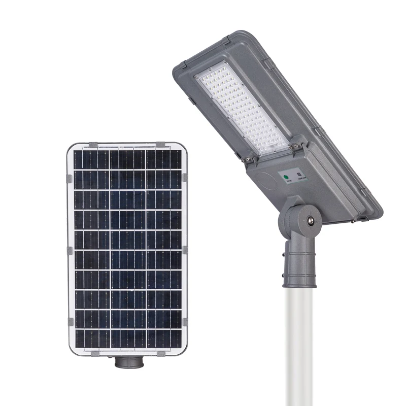 High lumen saving aluminum smart remote control water proof 60w 100w 300w all in one led solar street lights with motion sensor