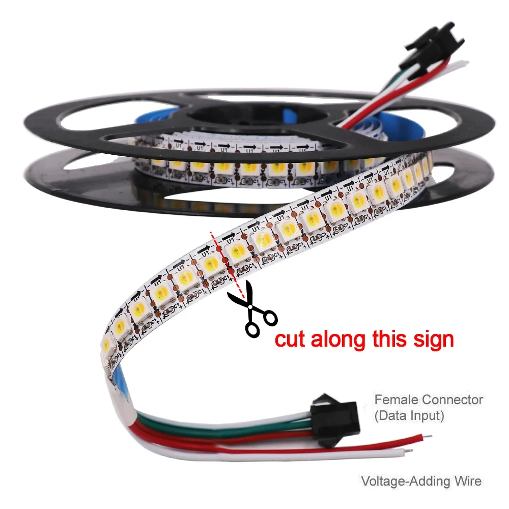 DC 5V SK6812 smart Led Strip RGBW  RGBNW 4 in 1 Similar WS2812B 30Leds/Pixels/m Individual Addressable IC Led Light