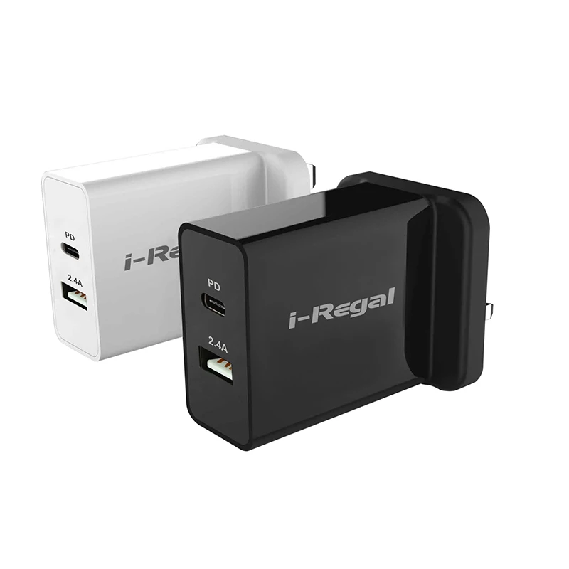 
Factory PD UK Plug Fast Dual USB Wall Charge Smart Phone Charger For iphone 