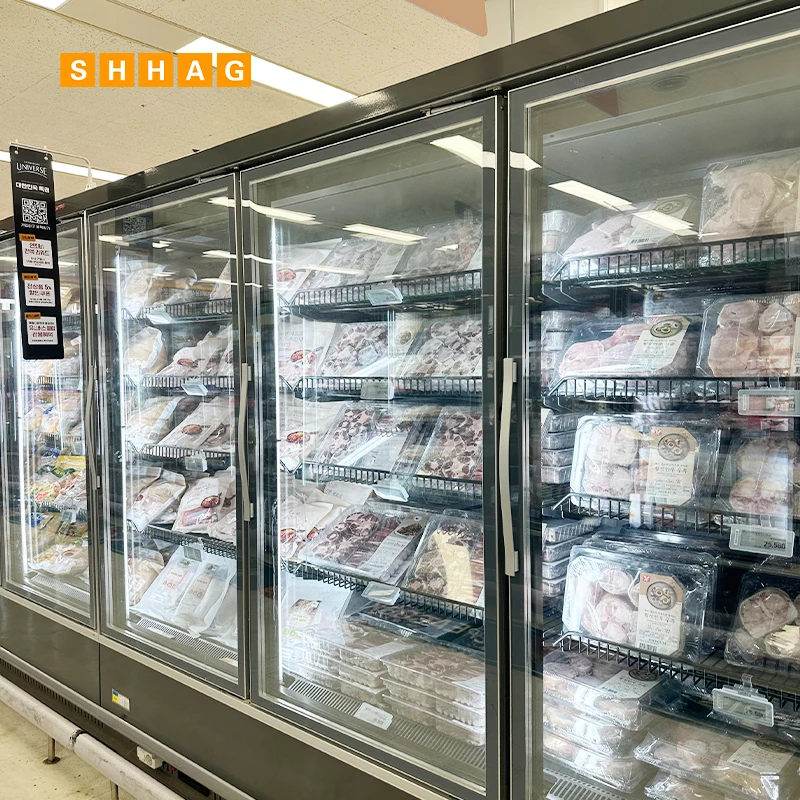 Commercial Beverage Display Upright wall freezer glass door with LED Lighting