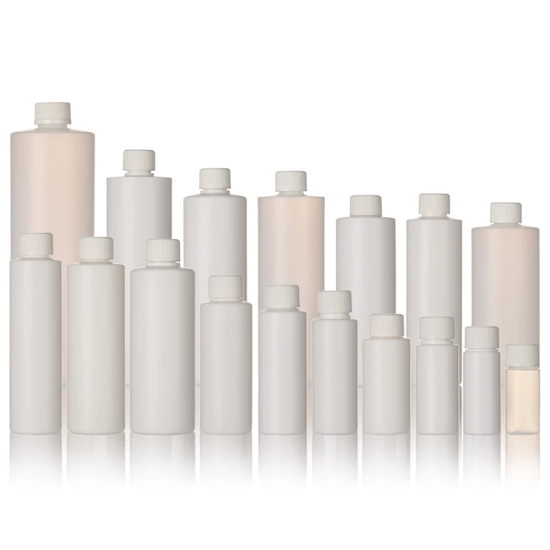 White 30 50 60 90 100 120 150 200 250 300 330 400 450 480 500 1000ML HDPE plastic bottle with screw cap